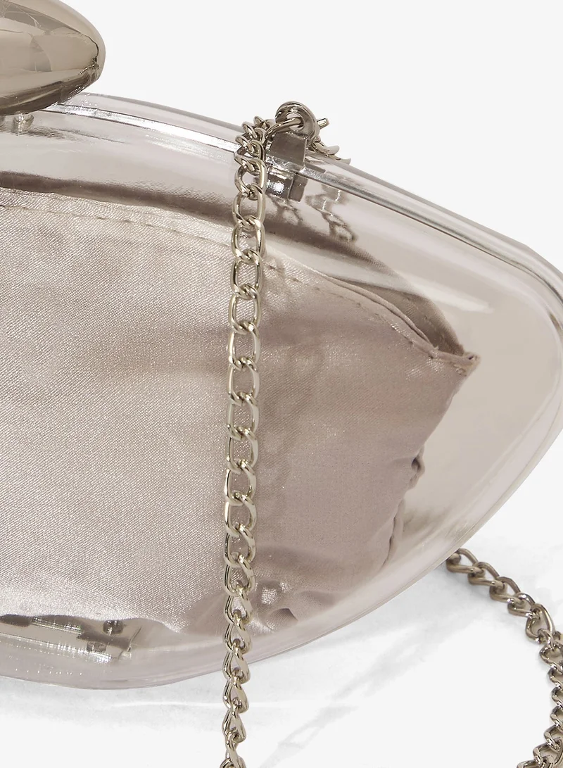 Namshi x Grey Colorful Resin Detailed Clutch for Women | Best Price UAE